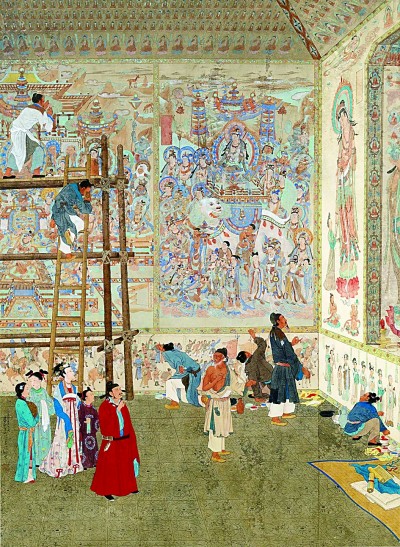 壁上丹青耀新辉——敦煌壁画对现当代工笔人物画的毓养 壁上丹青耀新辉——敦煌壁画对现当代工笔人物画的毓养